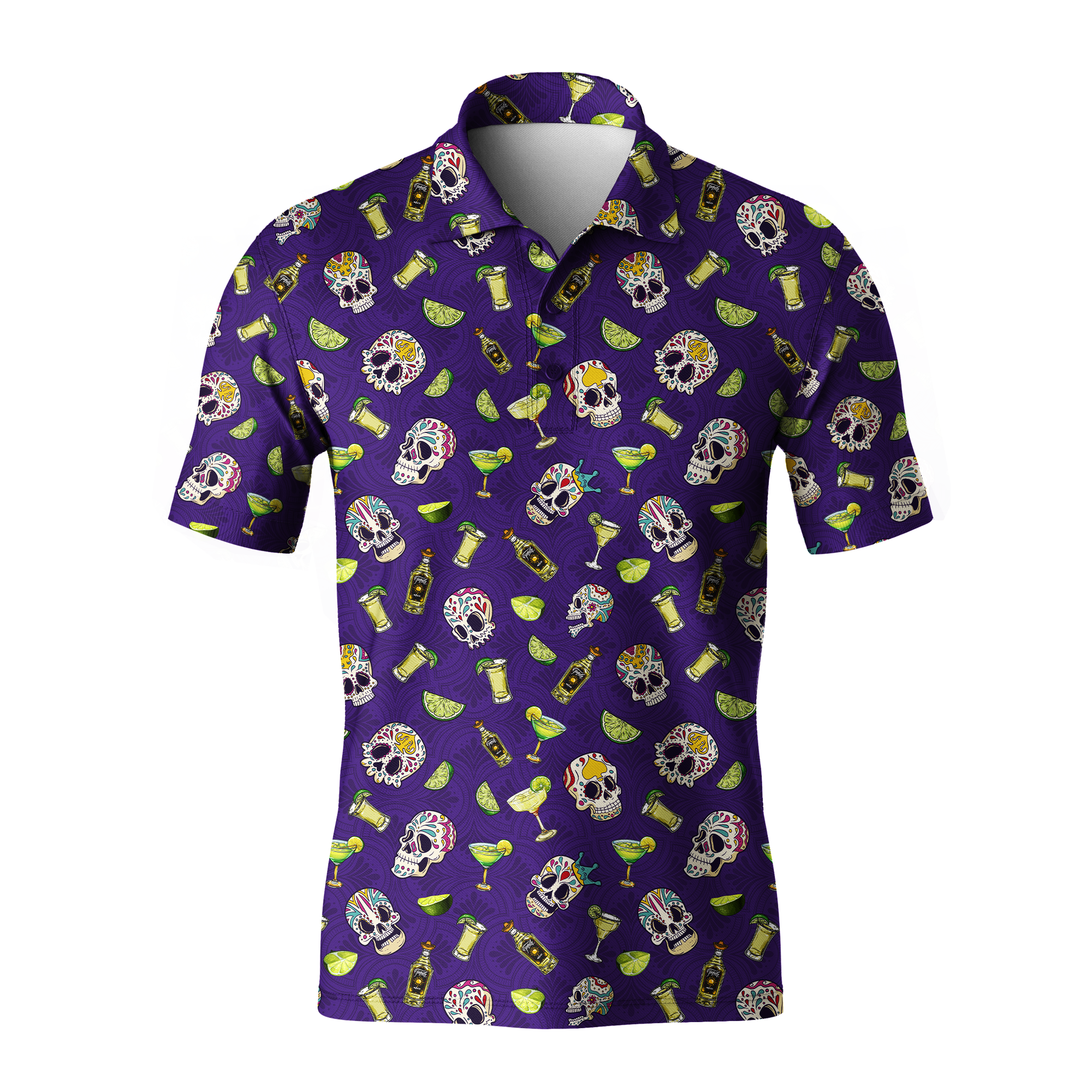 【STONE 】2000s Unique Polo Shirt Popfunk Flintstones Fred Headshot Cotton Polo Shirt, Small