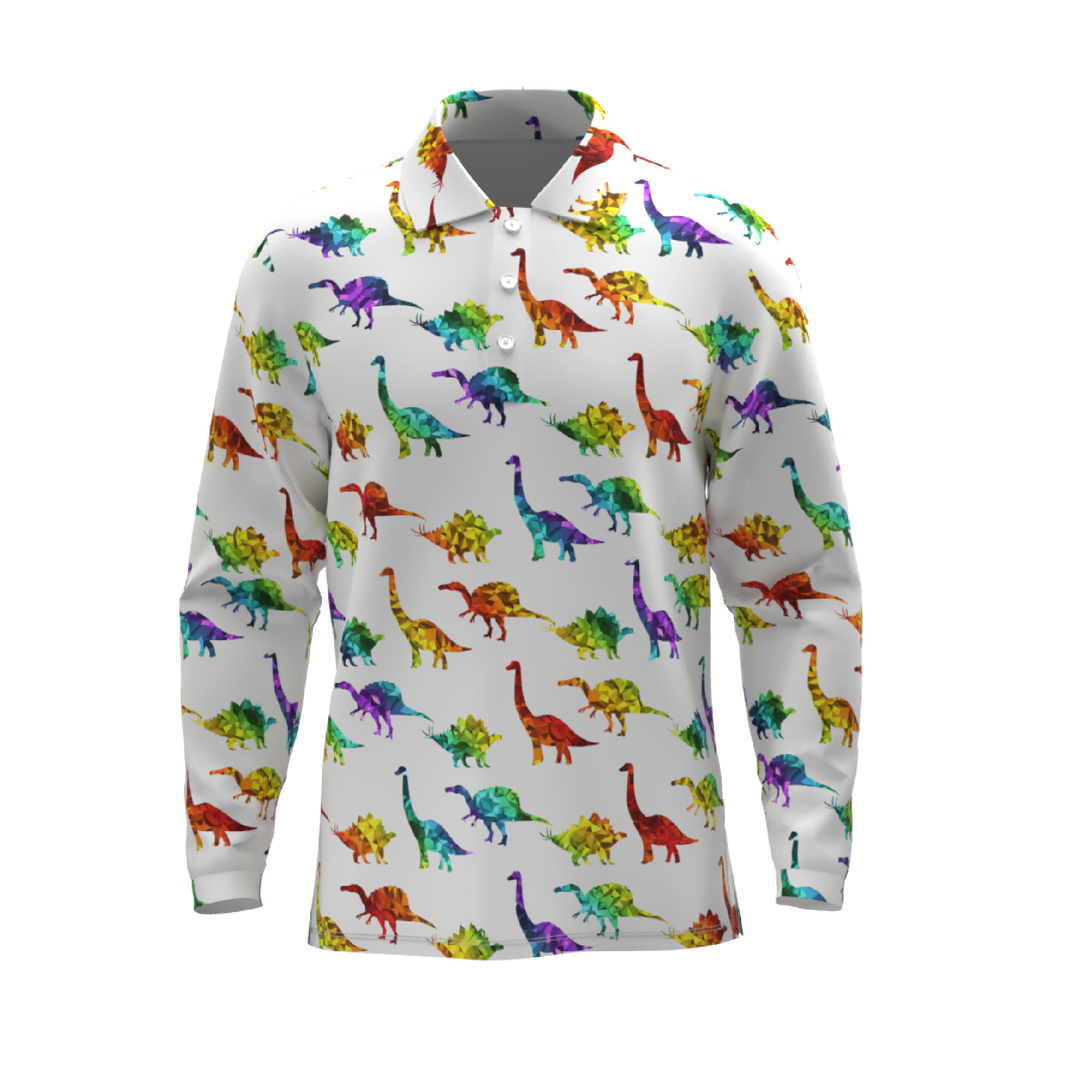 mens dinosaur dress shirt Diggin' Up Dinosaurs Button Up Shirt | Adult Apparel | Adult | Adult | XS | Black/White