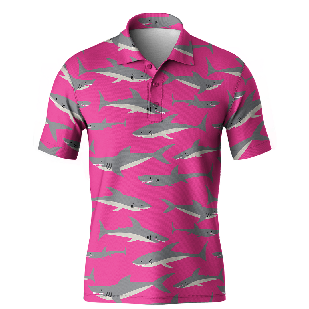 Shark golf shirt discount